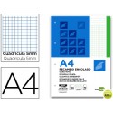 BLOC ENCOLADO LIDERPAPEL CUADRO 5MM VERDE A4 100 HOJAS 70G/M2