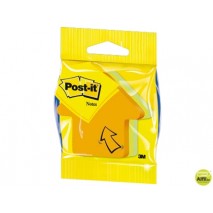 BLISTER PAPELERIA 3M 2007A CUBO DE NOTAS POST-IT TROQUELADO FLECHA 3 COLORES NEON