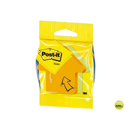 BLISTER PAPELERIA 3M 2007A CUBO DE NOTAS POST-IT TROQUELADO FLECHA 3 COLORES NEON