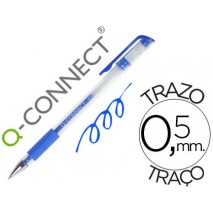 BOLIGRAFO Q-CONNECT TINTA GEL AZUL 0.7 MM SUJECION DE CAUCHO