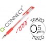 BOLIGRAFO Q-CONNECT TINTA GEL ROJO 0.7 MM SUJECION DE CAUCHO