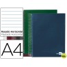 BLOC ESPIRAL LIDERPAPEL A4 MICRO PAPERCOAT TAPA FORRADA 160H 70G HORIZONTAL 5 BANDAS 4 TALADROS. COL