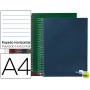 BLOC ESPIRAL LIDERPAPEL A4 MICRO PAPERCOAT TAPA FORRADA 160H 70G HORIZONTAL 5 BANDAS 4 TALADROS. COL