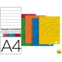 BLOC ESPIRAL LIDERPAPEL A4 MICRO WRITE TAPA CARTONCILLO 80H 60G HORIZONTAL 4 TALADROS. COLORES SURTI