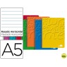 BLOC ESPIRAL LIDERPAPEL A5 MICRO WRITE TAPA CARTONCILLO 80H 60G HORIZONTAL 6 TALADROS. COLORES SURTI