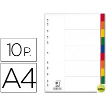 SEPARADOR Q-CONNECT PLASTICO JUEGO DE 10 SEPARADORES DIN A4-MULTITALADRO