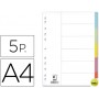 SEPARADOR Q-CONNECT CARTULINA JUEGO DE 5 SEPARADORES DIN A4 -MULTITALADRO