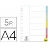SEPARADOR Q-CONNECT CARTULINA JUEGO DE 5 SEPARADORES DIN A4 -MULTITALADRO