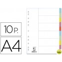 SEPARADOR Q-CONNECT CARTULINA JUEGO DE 10 SEPARADORES DIN A4-MULTITALADRO