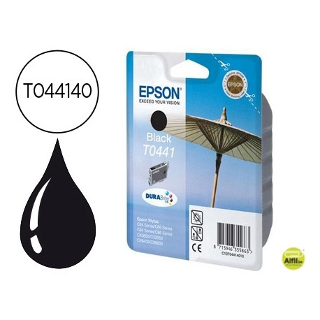 INK-JET EPSON STYLUS C64 C66 C84 C86, CX3600 3650 6400 6600 NEGRO DURABRITE, 13ML.