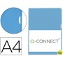 CARPETA DOSSIER UÑERO PLASTICOQ-CONNECT DIN A4 120 MICRAS AZUL