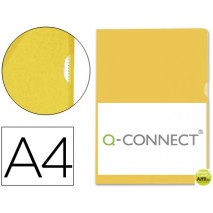 CARPETA DOSSIER UÑERO PLASTICOQ-CONNECT DIN A4 120 MICRAS AMARILLA