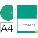 CARPETA DOSSIER UÑERO PLASTICOQ-CONNECT DIN A4 120 MICRAS VERDE