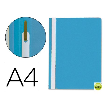 CARPETA DOSSIER FASTENER PLASTICO Q-CONNECT DIN A4 AZUL