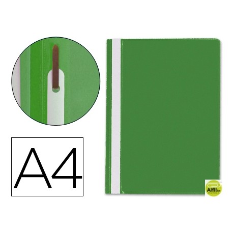 CARPETA DOSSIER FASTENER PLASTICO Q-CONNECT DIN A4 VERDE