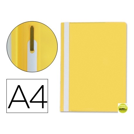 CARPETA DOSSIER FASTENER PLASTICO Q-CONNECT DIN A4 AMARILLA