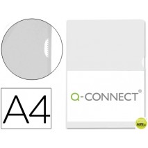 CARPETA DOSSIER UÑERO PLASTICOQ-CONNECT DIN A4 120 MICRAS TRANSPARENTE