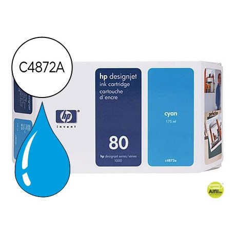 INK-JET HP DESIGNJET 1000SERIES/1000 PLUS SERIE/1050C/1050CMCM N.80 CIAN, 175ML.