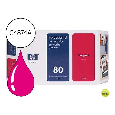 INK-JET HP DESIGNJET 1000SERIES/1000 PLUS SERIE/ 1050C/1055CM N.80 MAGENTA, 175ML.