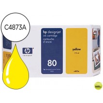 INK-JET HP DESIGNJET 1000SERIES/1000 PLUS SERIES/1050C/1055CM/ N.80 AMARILLO, 175ML.