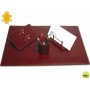 ESCRIBANIA DE SOBREMESA ARTESANIA DE PIEL JUEGO DE 4 PIEZAS MEDIDAS 40X60X0,6 CM.