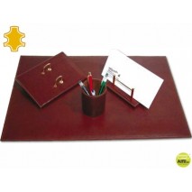 ESCRIBANIA DE SOBREMESA ARTESANIA DE PIEL JUEGO DE 4 PIEZAS MEDIDAS 40X60X0,6 CM.