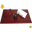 ESCRIBANIA DE SOBREMESA ARTESANIA DE PIEL JUEGO DE 4 PIEZAS MEDIDAS 40X60X0,6 CM.