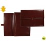 CARPETA PORTAFOLIOS ARTESANIA DE POLIPIEL CON BROCHE MEDIDAS 36,5X26,5X3,5 CM. CUERO OSCURO