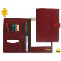 CARPETA PORTAFOLIOS ARTESANIA CUARTO CON BOCHE PIEL MEDIDAS 27,5X19X3 CM.