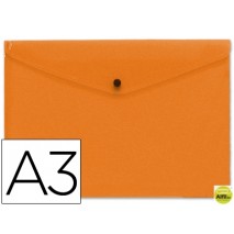 CARPETA BEAUTONE DOSSIER BROCHE 44241 POLIPROPILENO DIN A3 NARANJA -SERIE FROSTY