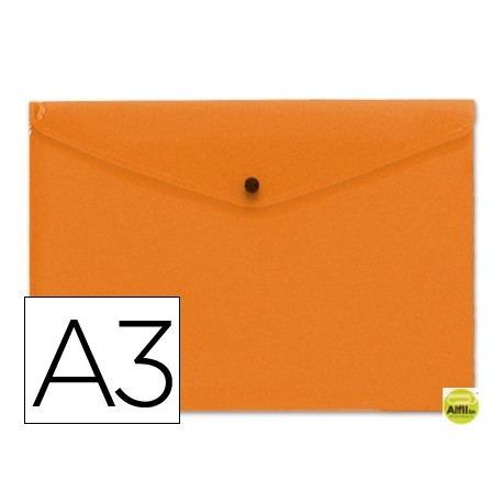 CARPETA BEAUTONE DOSSIER BROCHE 44241 POLIPROPILENO DIN A3 NARANJA -SERIE FROSTY