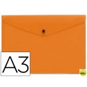 CARPETA BEAUTONE DOSSIER BROCHE 44241 POLIPROPILENO DIN A3 NARANJA -SERIE FROSTY