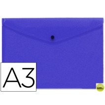 CARPETA BEAUTONE DOSSIER BROCHE 44242 POLIPROPILENO DIN A3 AZUL -SERIE FROSTY