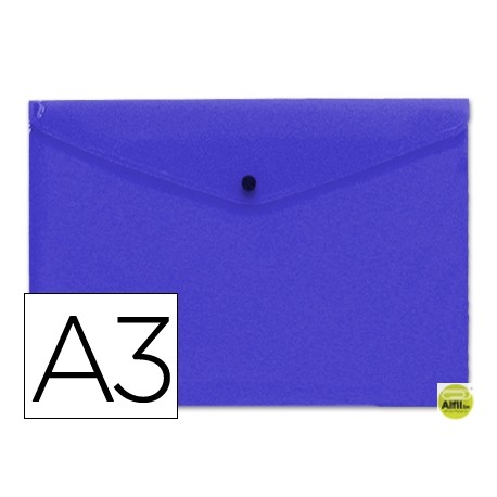 CARPETA BEAUTONE DOSSIER BROCHE 44242 POLIPROPILENO DIN A3 AZUL -SERIE FROSTY