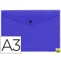 CARPETA BEAUTONE DOSSIER BROCHE 44242 POLIPROPILENO DIN A3 AZUL -SERIE FROSTY