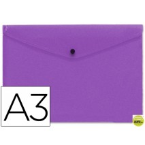 CARPETA BEAUTONE DOSSIER BROCHE 44246 POLIPROPILENO DIN A3 VIOLETA -SERIE FROSTY