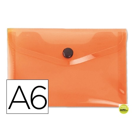 CARPETA BEAUTONE DOSSIER BROCHE 44231 POLIPROPILENO DIN A6 NARANJA -SERIE FROSTY