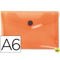 CARPETA BEAUTONE DOSSIER BROCHE 44231 POLIPROPILENO DIN A6 NARANJA -SERIE FROSTY