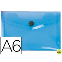 CARPETA BEAUTONE DOSSIER BROCHE 44232 POLIPROPILENO DIN A6 AZUL -SERIE FROSTY