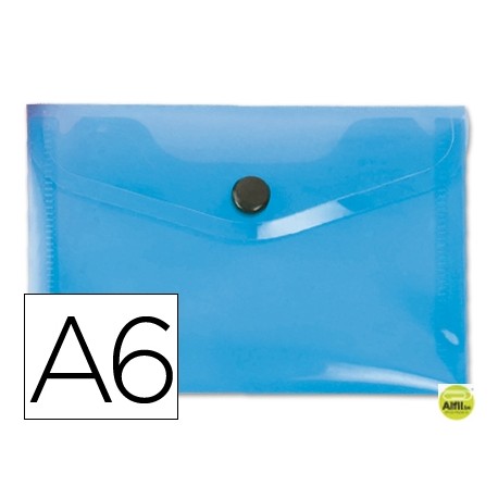 CARPETA BEAUTONE DOSSIER BROCHE 44232 POLIPROPILENO DIN A6 AZUL -SERIE FROSTY