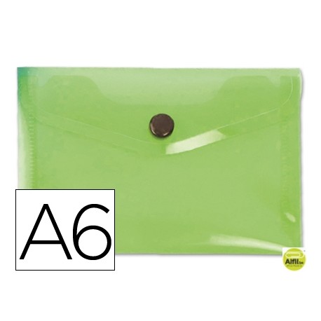 CARPETA BEAUTONE DOSSIER BROCHE 44233 POLIPROPILENO DIN A6 VERDE -SERIE FROSTY