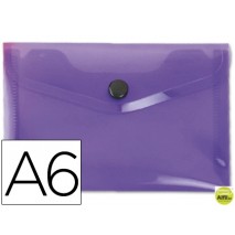 CARPETA BEAUTONE DOSSIER BROCHE 44236 POLIPROPILENO DIN A6 VIOLETA -SERIE FROSTY