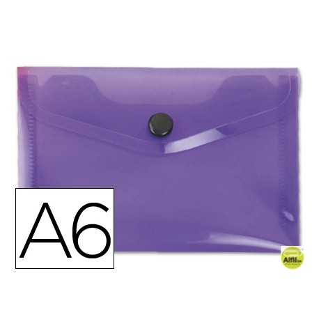 CARPETA BEAUTONE DOSSIER BROCHE 44236 POLIPROPILENO DIN A6 VIOLETA -SERIE FROSTY