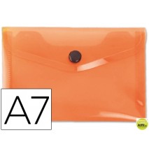 CARPETA BEAUTONE DOSSIER BROCHE 44221 POLIPROPILENO DIN A7 NARANJA -SERIE FROSTY