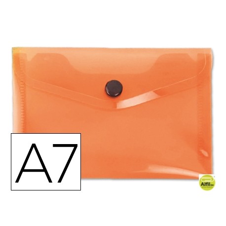 CARPETA BEAUTONE DOSSIER BROCHE 44221 POLIPROPILENO DIN A7 NARANJA -SERIE FROSTY