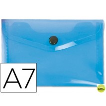 CARPETA BEAUTONE DOSSIER BROCHE 44222 POLIPROPILENO DIN A7 AZUL -SERIE FROSTY