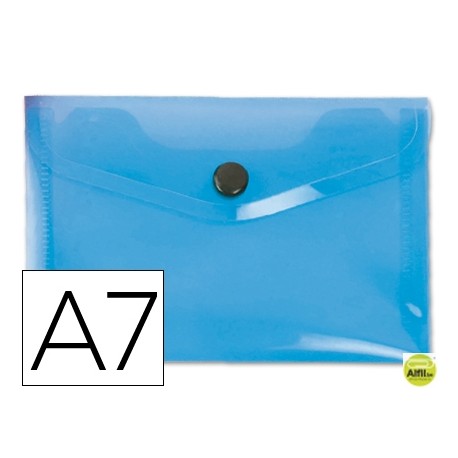 CARPETA BEAUTONE DOSSIER BROCHE 44222 POLIPROPILENO DIN A7 AZUL -SERIE FROSTY