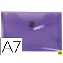 CARPETA BEAUTONE DOSSIER BROCHE 44226 POLIPROPILENO DIN A7 VIOLETA -SERIE FROSTY