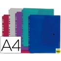 CARPETA BEAUTONE DOSSIER BROCHE 36669 POLIPROPILENO DIN A4 PACK DE 5 COL.SURTIDOS TRANSPARENTES MULT