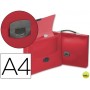 CARPETA BEAUTONE PORTADOCUMENTOS BROCHE 34620 POLIPROPILENO DIN A4 ROJA TRANSPARENTE CON ASA